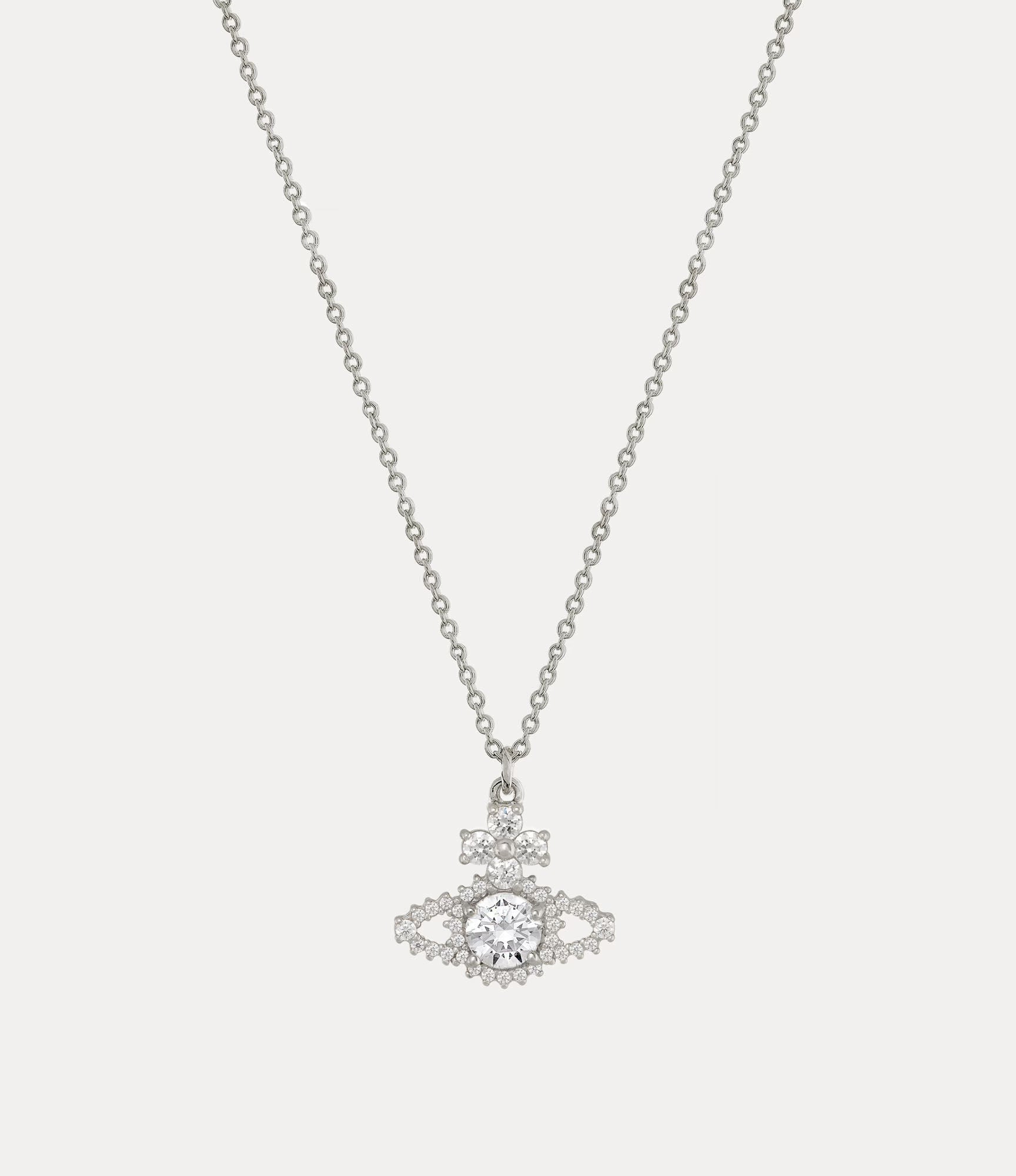 VIVIENNE WESTWOOD Valentina Orb Pendant Necklace Brass(Silver)