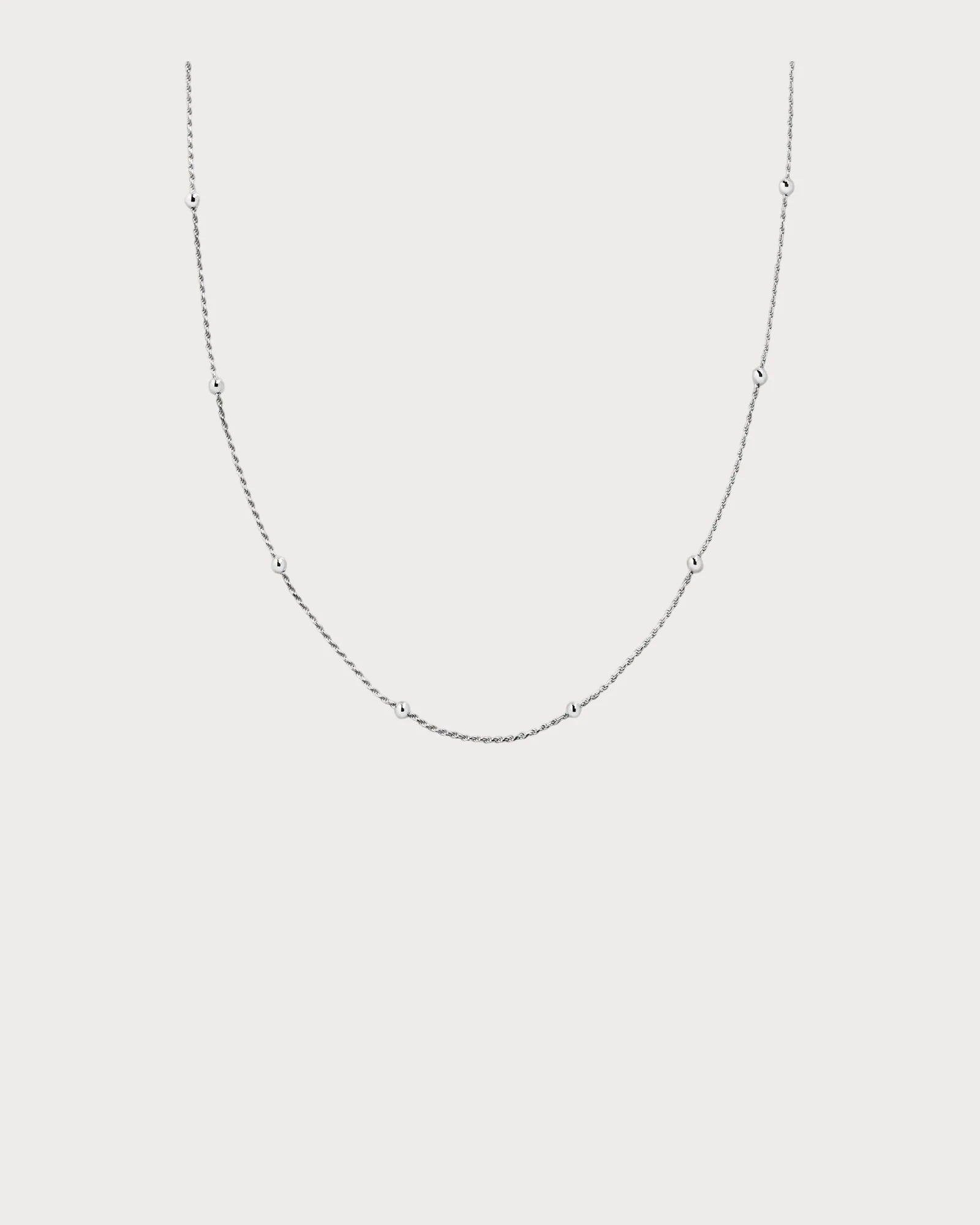 MONICA VINADER Beaded Rope 18ct Yellow Gold Vermeil Chain Necklace(Silver)
