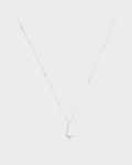 PERSEE White Gold and Diamond Alphabet L Necklace(White Gold)